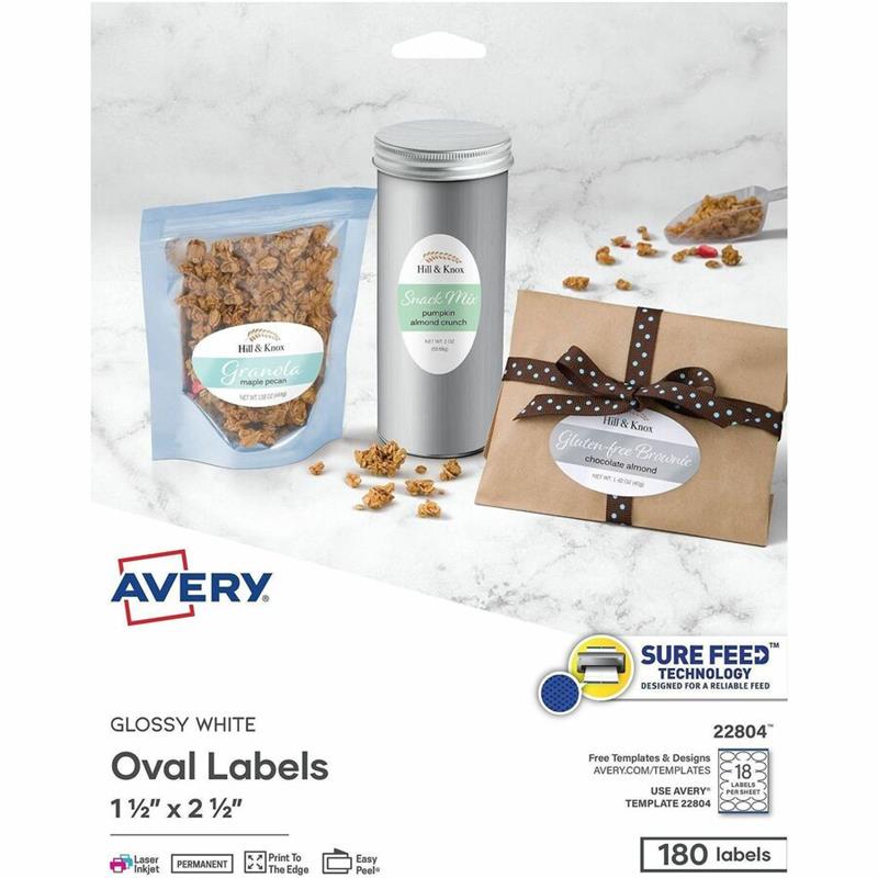 Image Printable Glossy Oval Labels