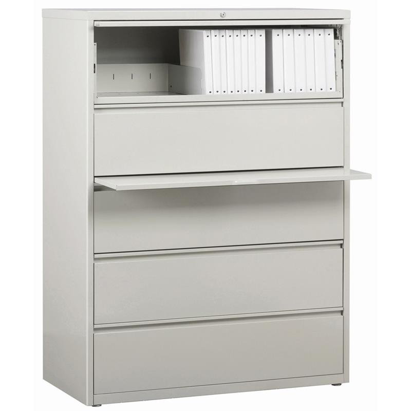Image LAT FILE 5-DRAWER 42"L.GRY