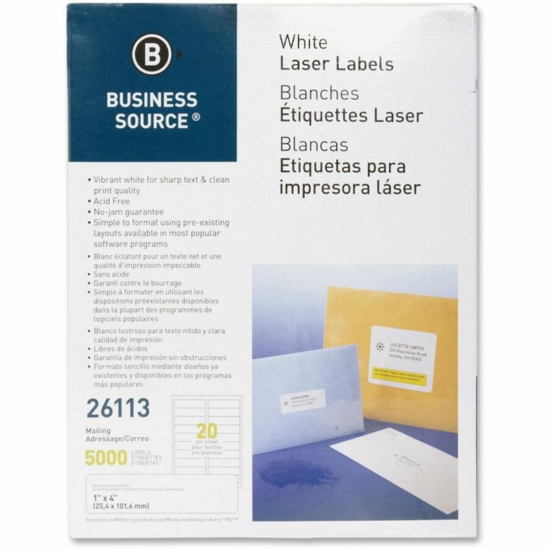 Image LABEL LASER 1x4 WHITE (5000)