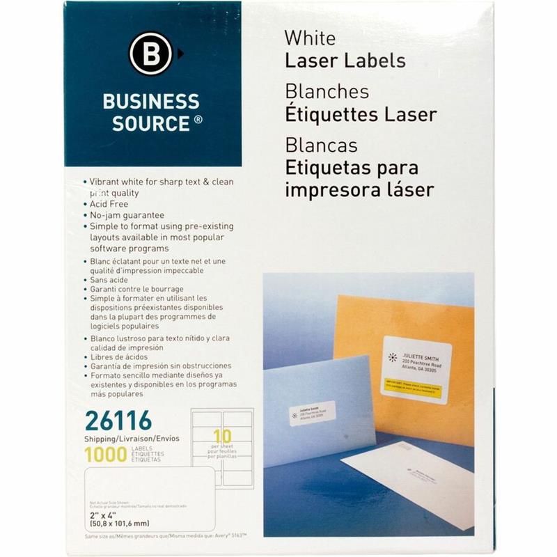 Image LABEL LASER 2x4 WHITE (1000)