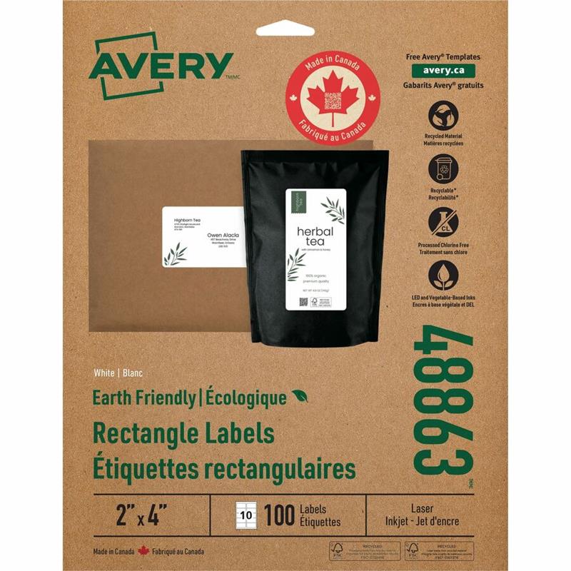 Image EcoFriendly White Mailing Labels