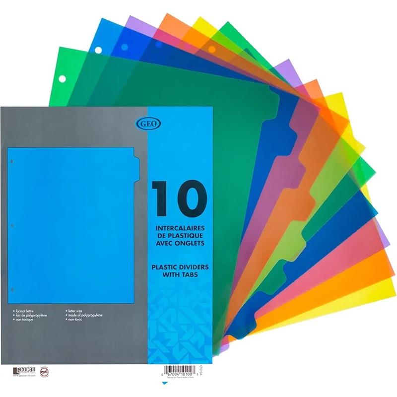 Image Plastic Dividers with Tabs