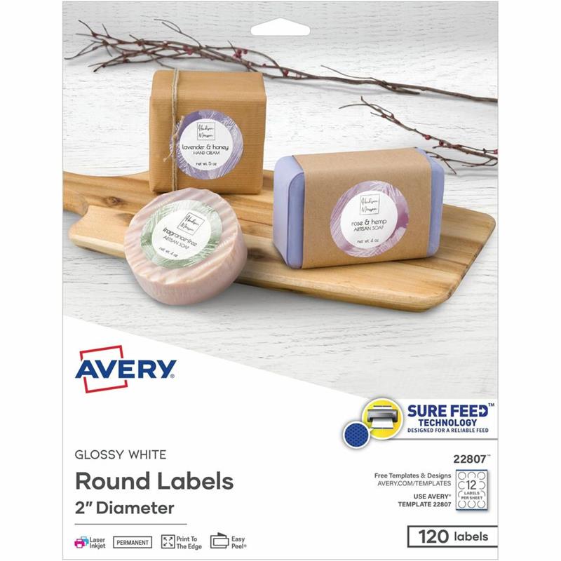 Image Printable Glossy Round Labels