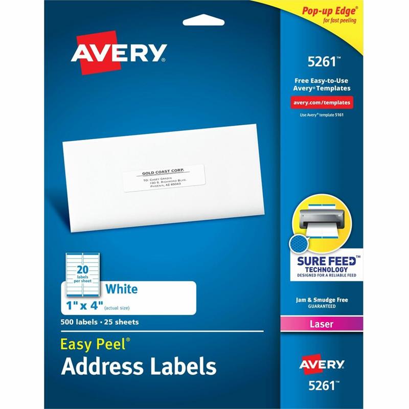 Image LASER LABEL  4X1 CARD @500
