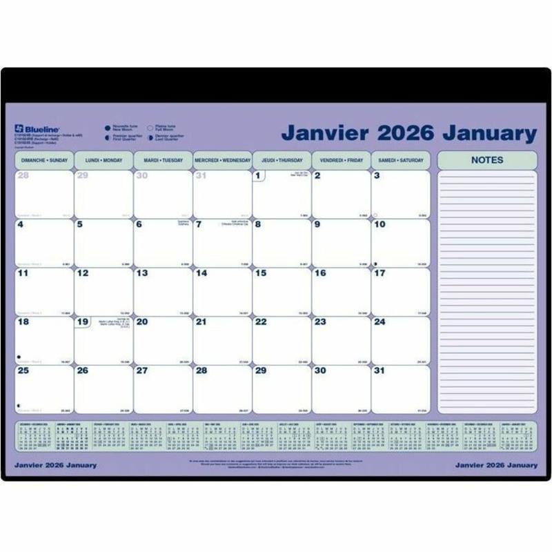 Image CALEN.DESKPAD MONTH.BIL.BLACK