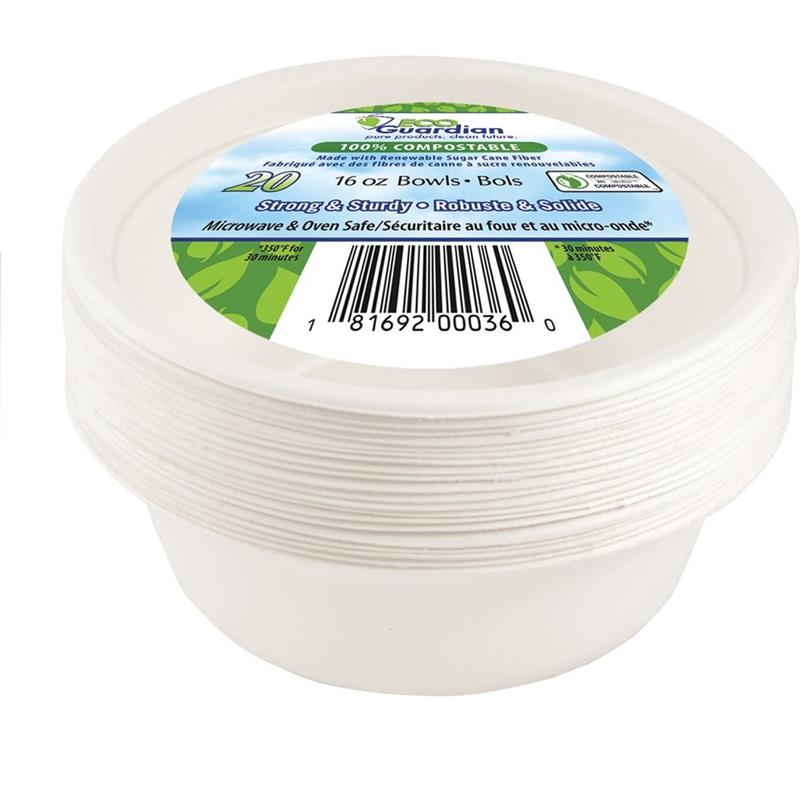 Image ECOGUARDIAN BOWL 16oz OFF WHT. @20