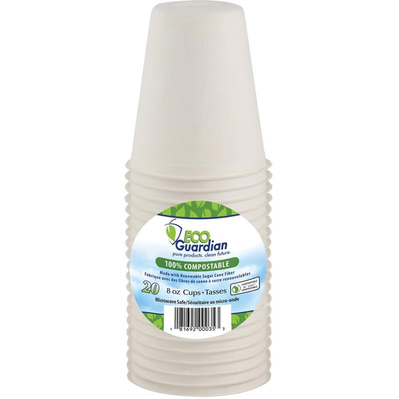 Image ECOGUARDIAN CUP 8oz OFF WHT. @20
