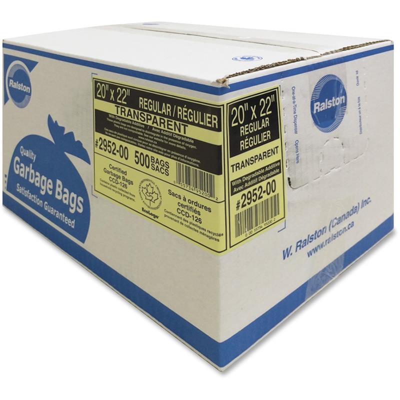 Image GARBAGE BAG IND.REG.20X22 CLR (500)