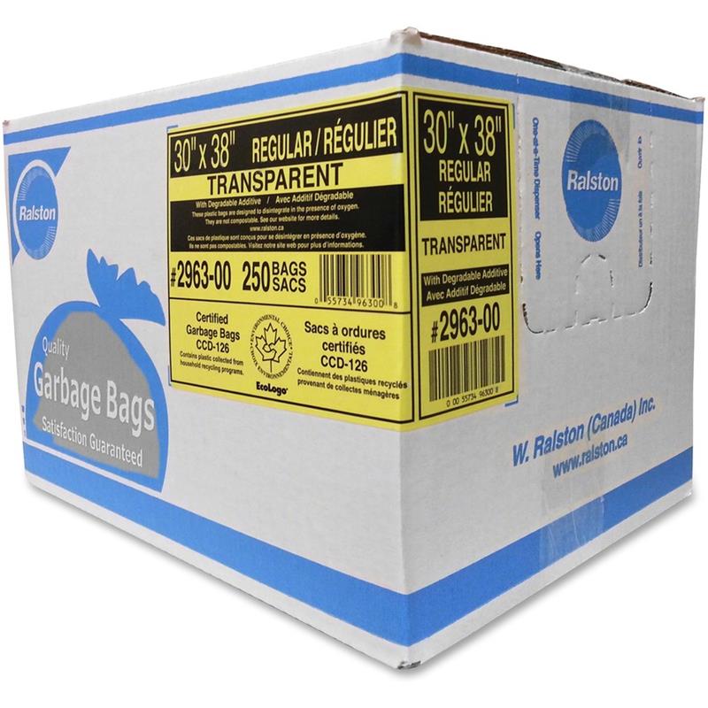 Image GARBAGE BAG IND.REG.30X38 CLR (250)