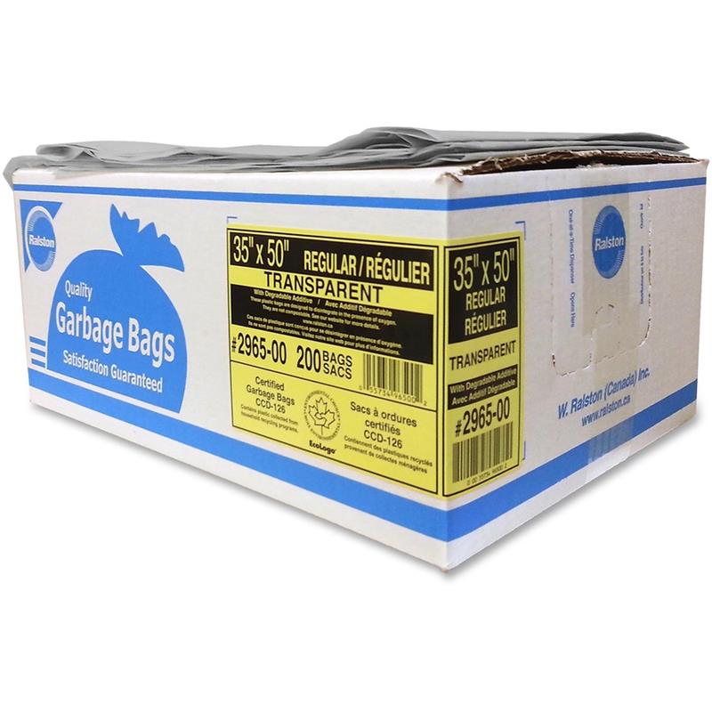 Image GARBAGE BAG IND.REG.35X50 CLR (200)
