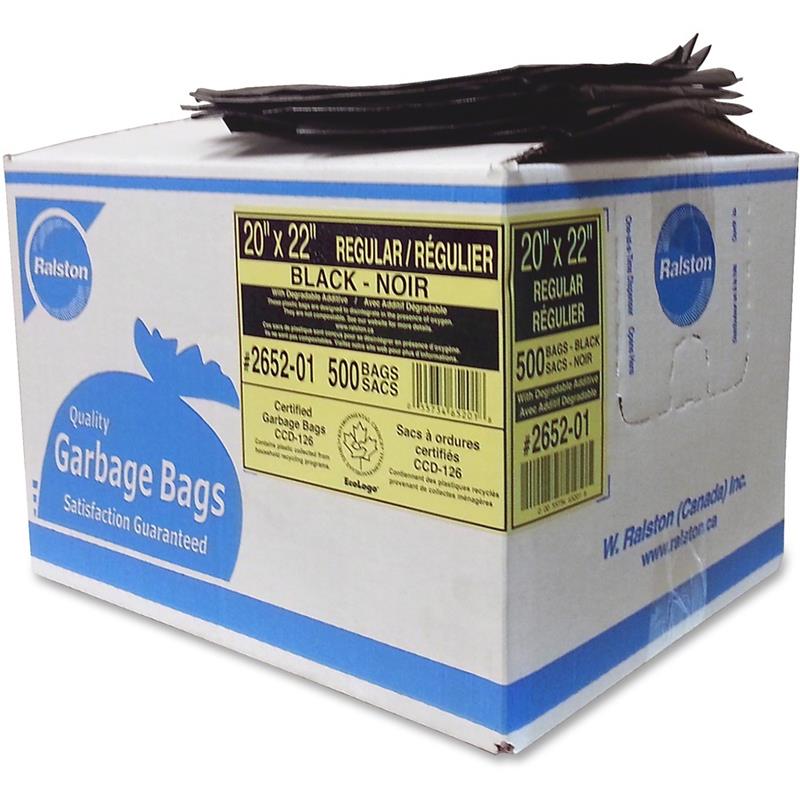 Image GARBAGE BAG IND.REG.20X22 BK (500)