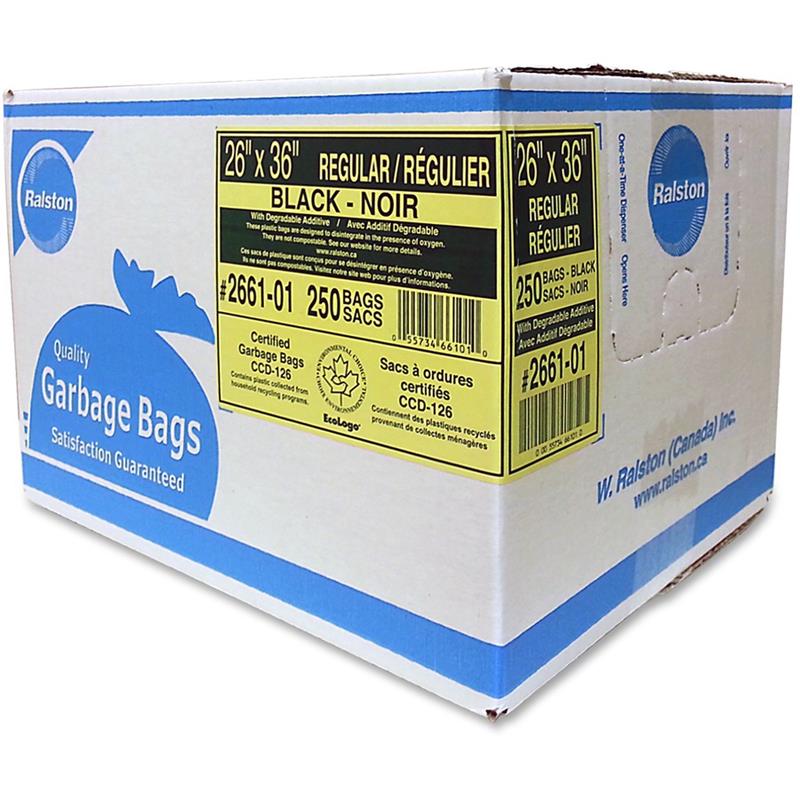 Image GARBAGE BAG IND.REG.26X36 BK (250)