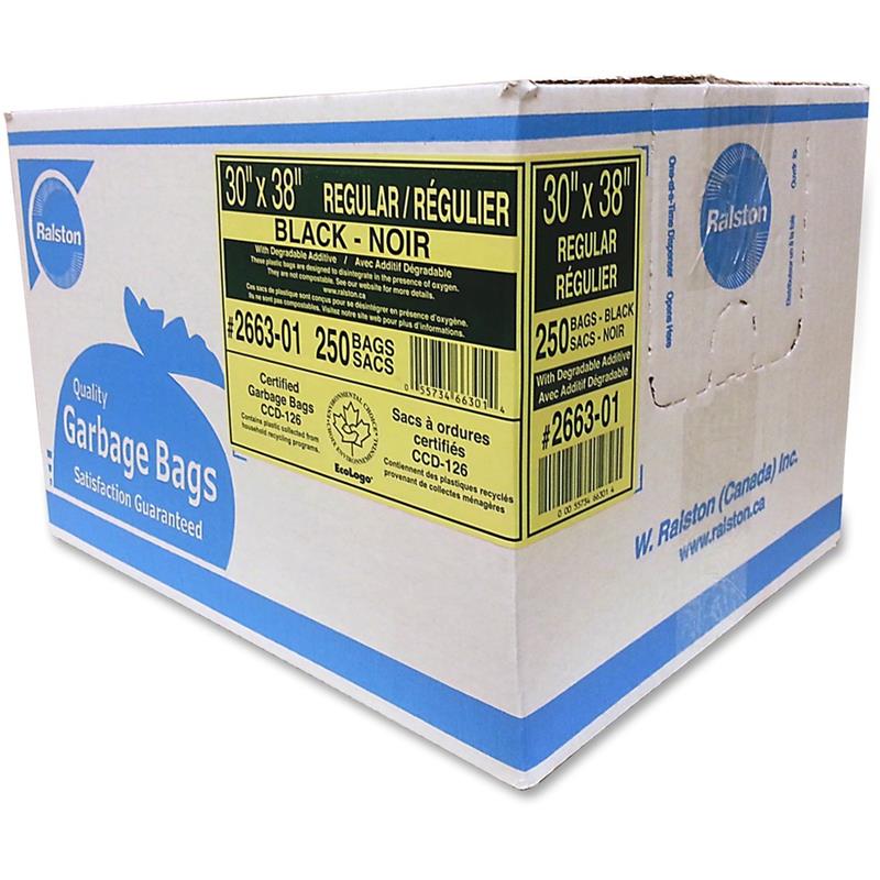 Image GARBAGE BAG IND.REG.30X38 BK (250)