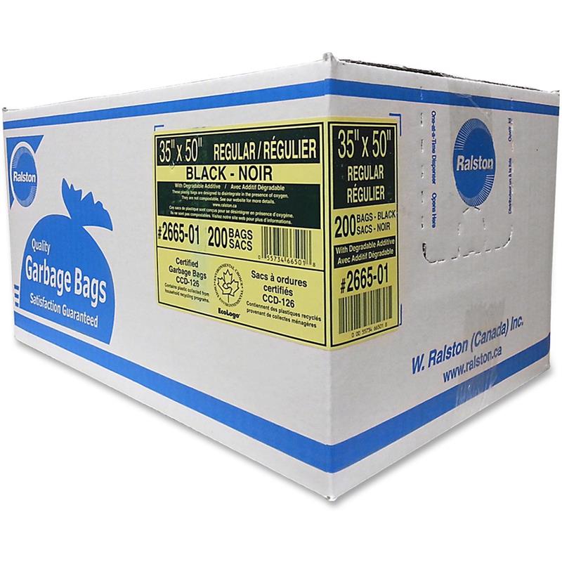 Image GARBAGE BAG IND.REG.35X50 BK (200)