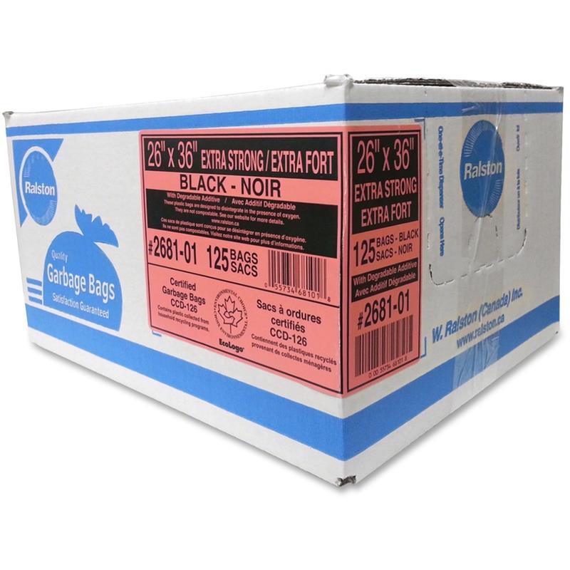 Image GARBAGE BAG IND.XSTR.26X36 BK (125)