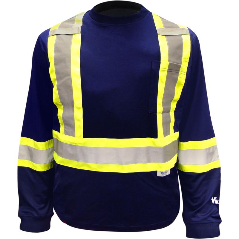 Image SAFETY SHIRT L-SLEEVE NAVY L