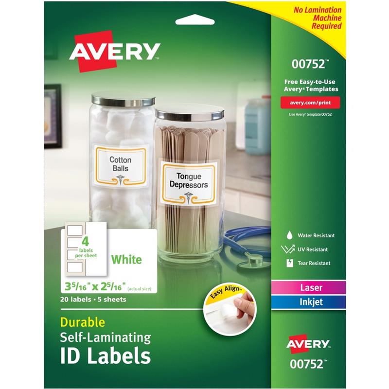 Image Durable Self-Laminating ID Labels
