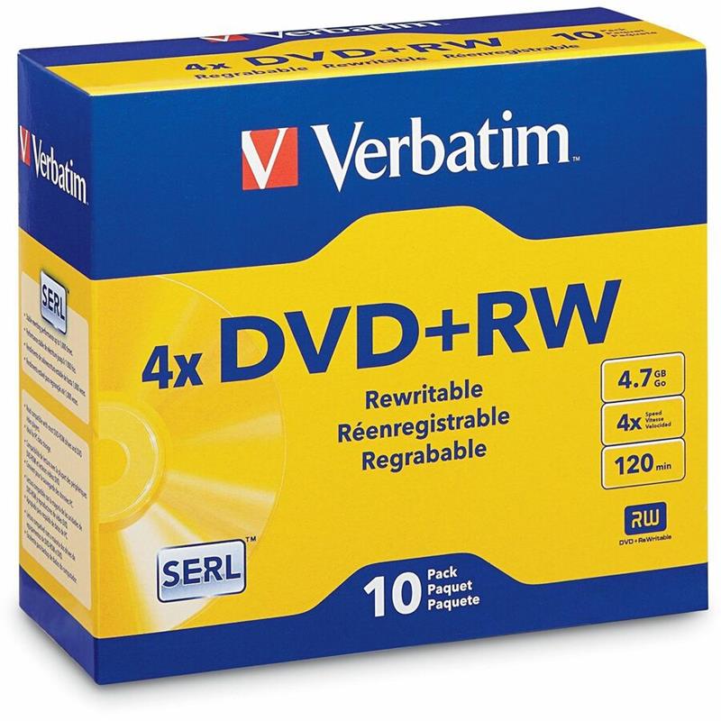 Image VERBATIM DVD+RW 4.7GB W/JWLC (10)