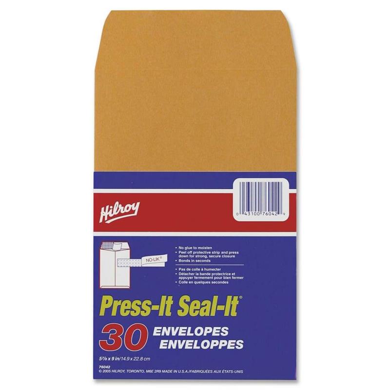 Image ENV. SELF-ADHES.KRAFT 5 7/8X9" 30/P (30)