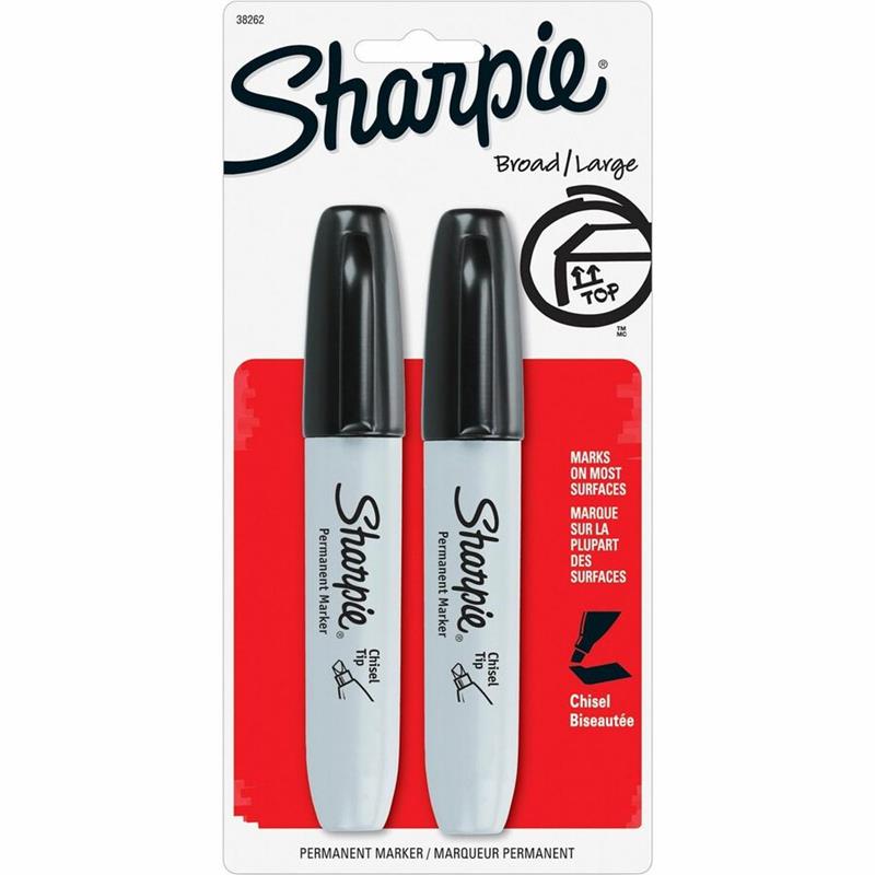 Image MARKERS PERM CHISEL BLK 2/PKG (2)