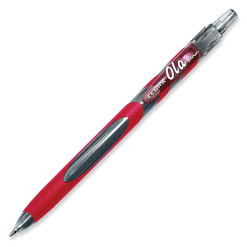 Image PEN RETR.BALLPOINT MED.RED (12)