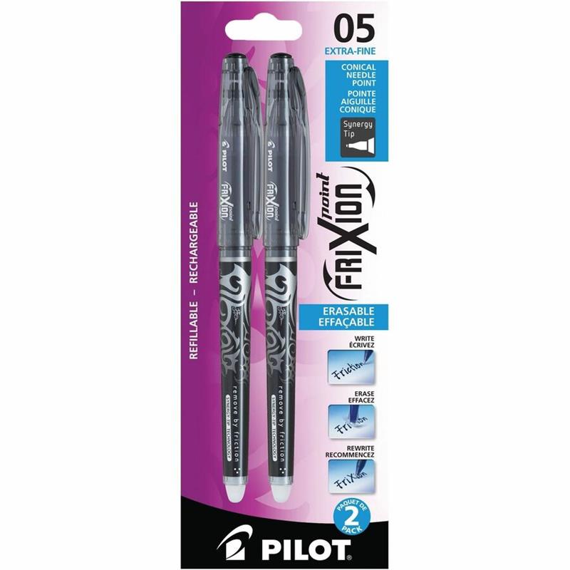 Image PEN GEL ERSBL 0.5 BLK 2/PK FRIXION (2)
