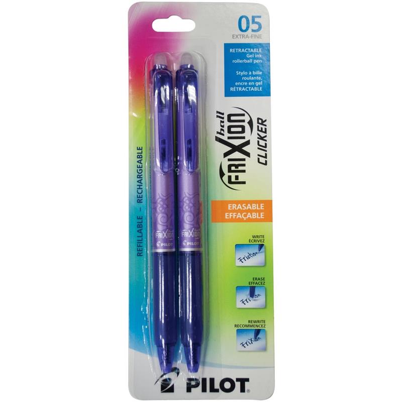 Image PEN RT GEL 0.5MM PRP 2/PK FRIXION (2)
