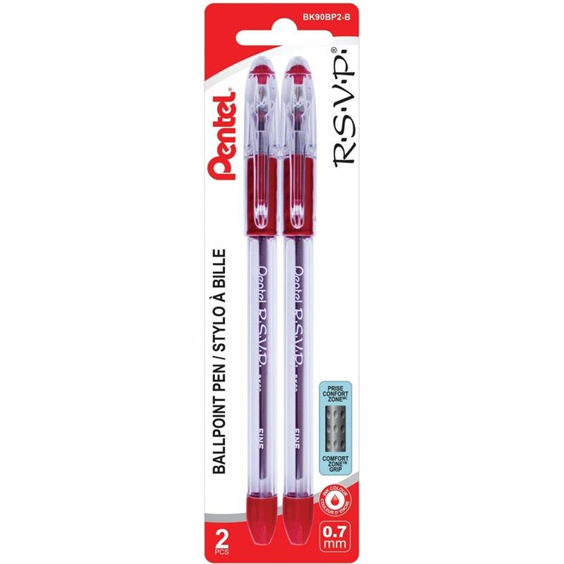 Image PEN RSVP B.POINT FINE RED 2/PKG (2)