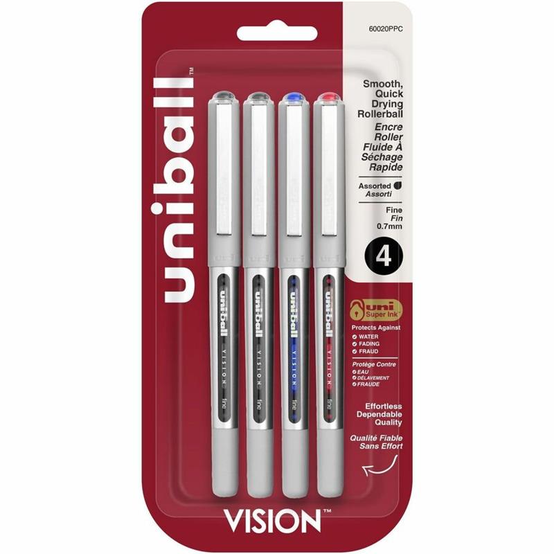 Image PEN VISION ROLLER 0.7MM AST/GRY 4/P (4)