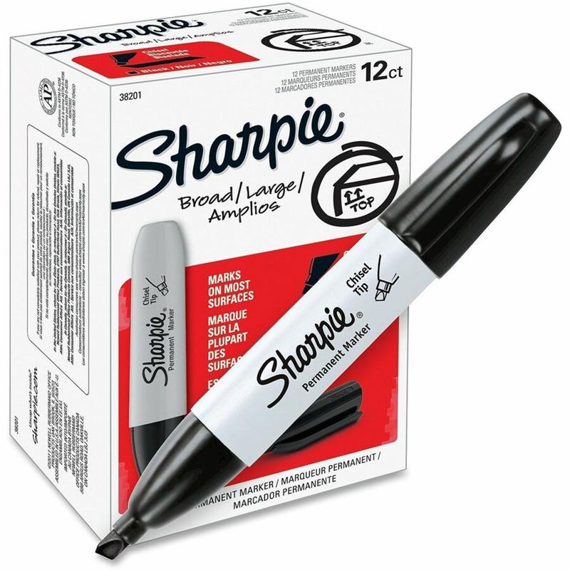Image MARKERS PERM CHISEL BK (12)