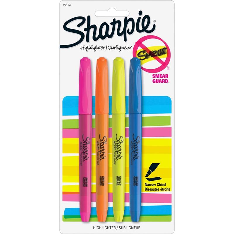 Image SHARPIE POCK.HIGHL. PKG 4 ASS