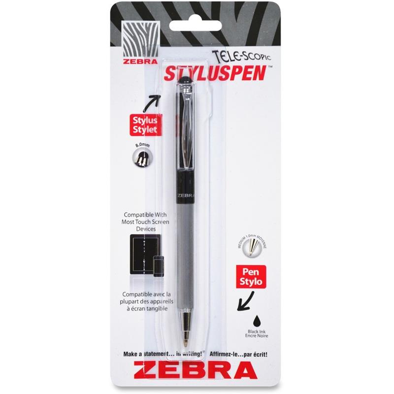 Image STYLUS PEN 2-IN-1 TELESC 0.7MM BLK