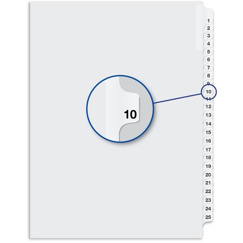 Image Quest Numerical Litigation Index Dividers