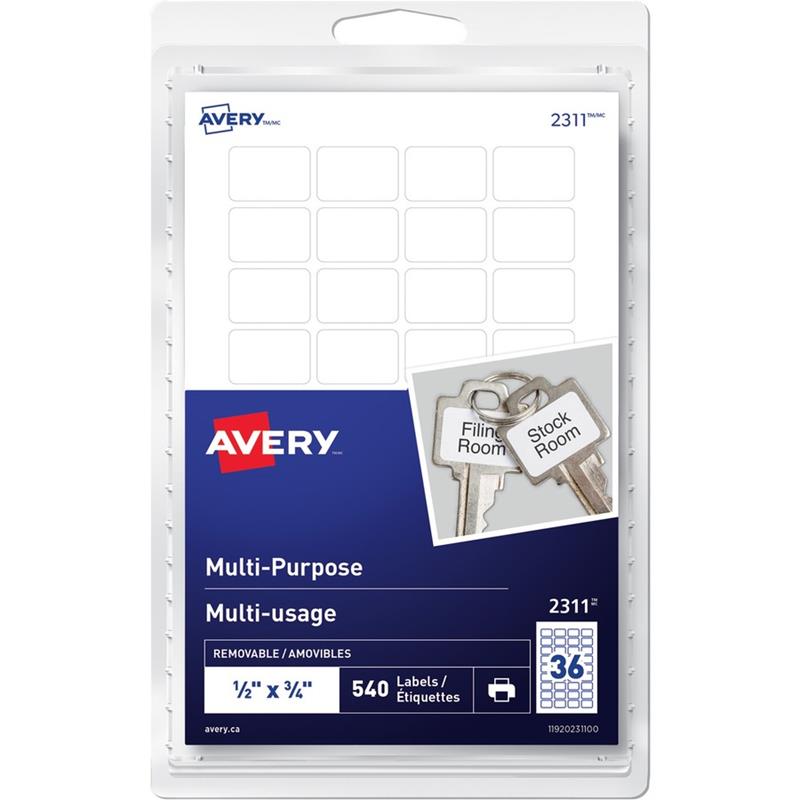 Image WHITE LABEL 1/2X3/4  CARD (540)
