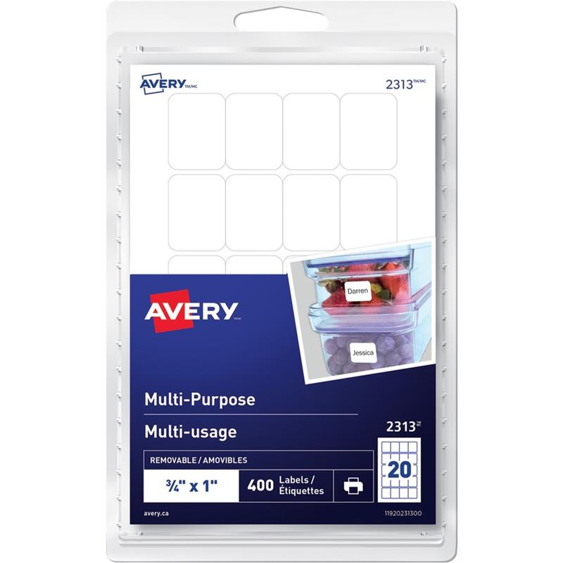 Image WHITE LABEL 3/4X1  CARD (400)