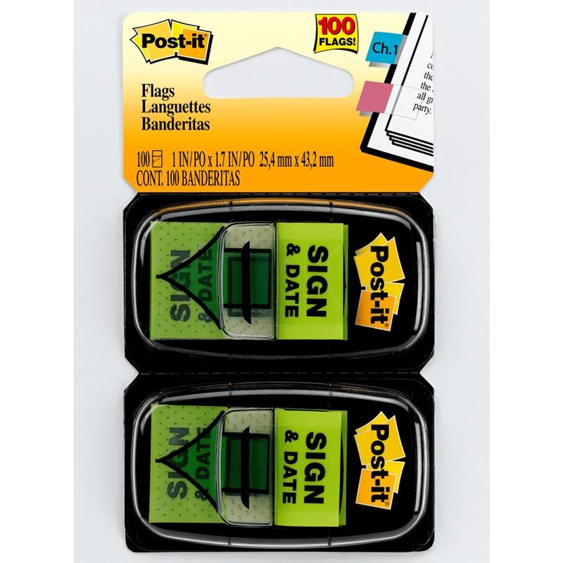 Image POST-IT SIGN.DATE GREEN (2)