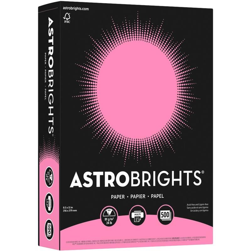Image ASTRO. PAPER 24LB LET. PINK (500)
