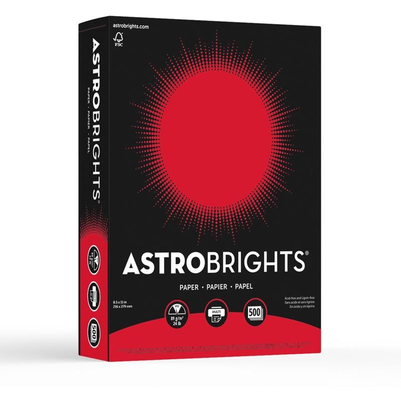Image ASTRO. PAPER 24LB LET. RED (500)