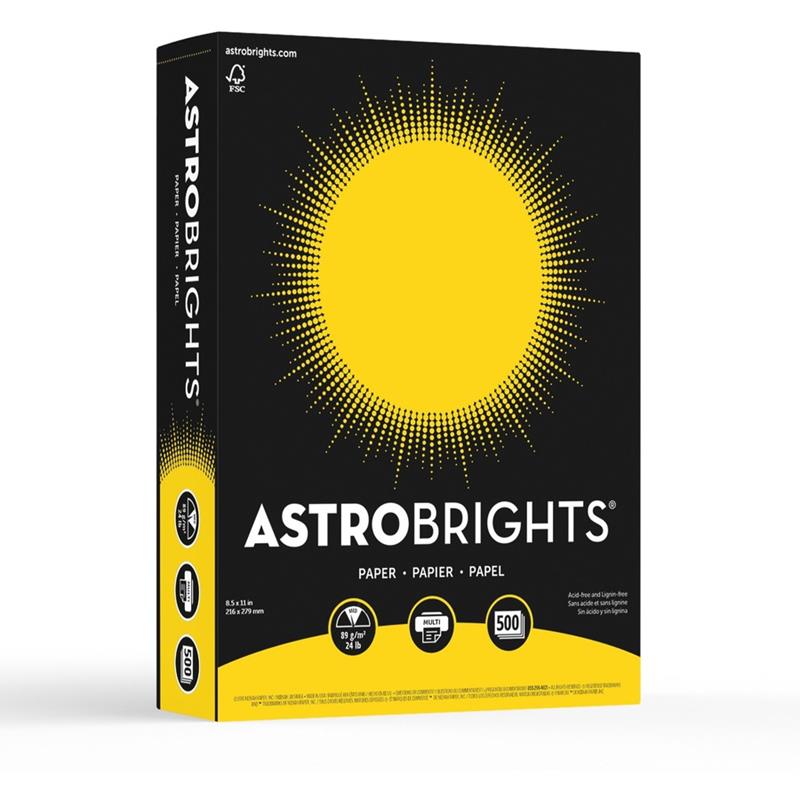 Image ASTRO. PAPER 24LB LET. YELLOW (500)