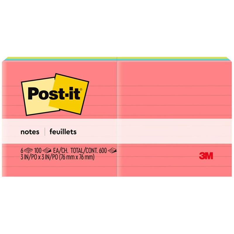 Image POST-IT 3X3 POPTIMISTIC RUL.N-PAD (6)