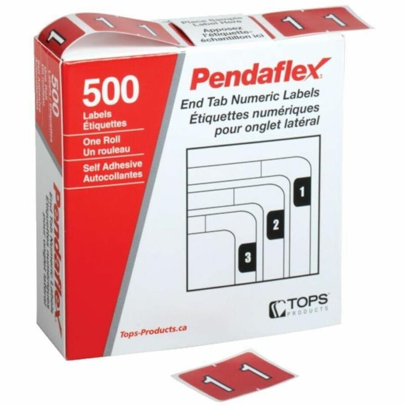 Image 0-9  End Tab Filing Labels
