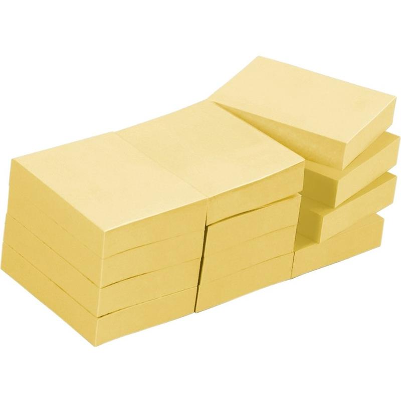 Image POST-IT YELLOW RECY. NOTE PAD  1.5X2" (12)