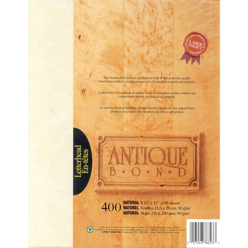 Image NATURAL ANTIQ. BOND PAP.LET. (400)