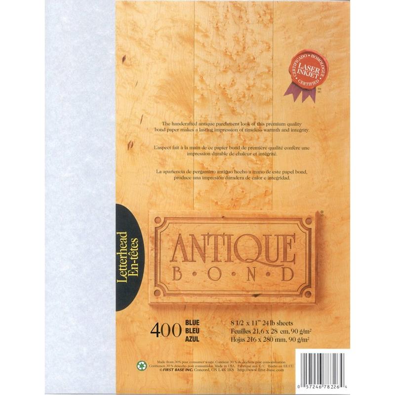 Image ST-JAMES BLUE ANTIQ. BOND PAPER 8.5'' X (400)