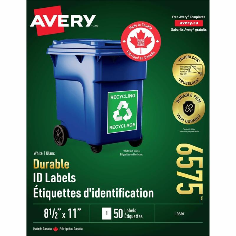 Image TrueBlock™ White Durable Labels