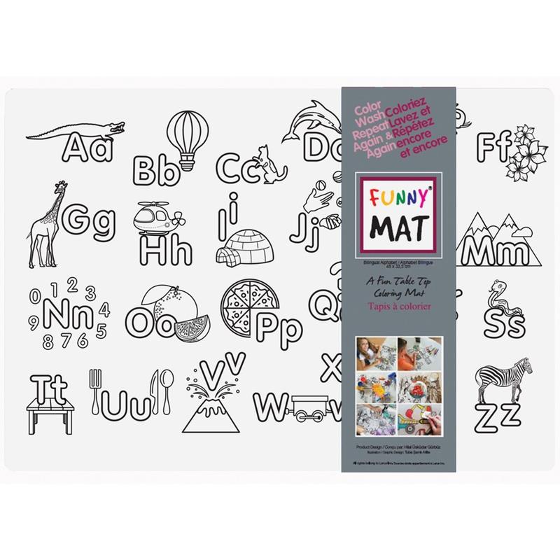 Image TABLE COLORING MAT ALPHABET