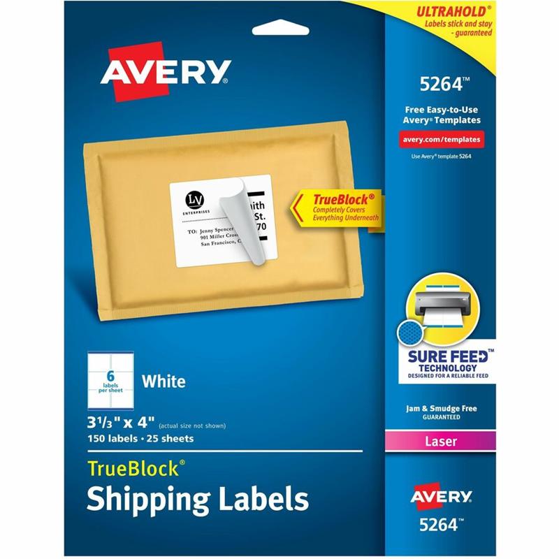 Image LASER LABEL 4X3 1/3 CARD @150