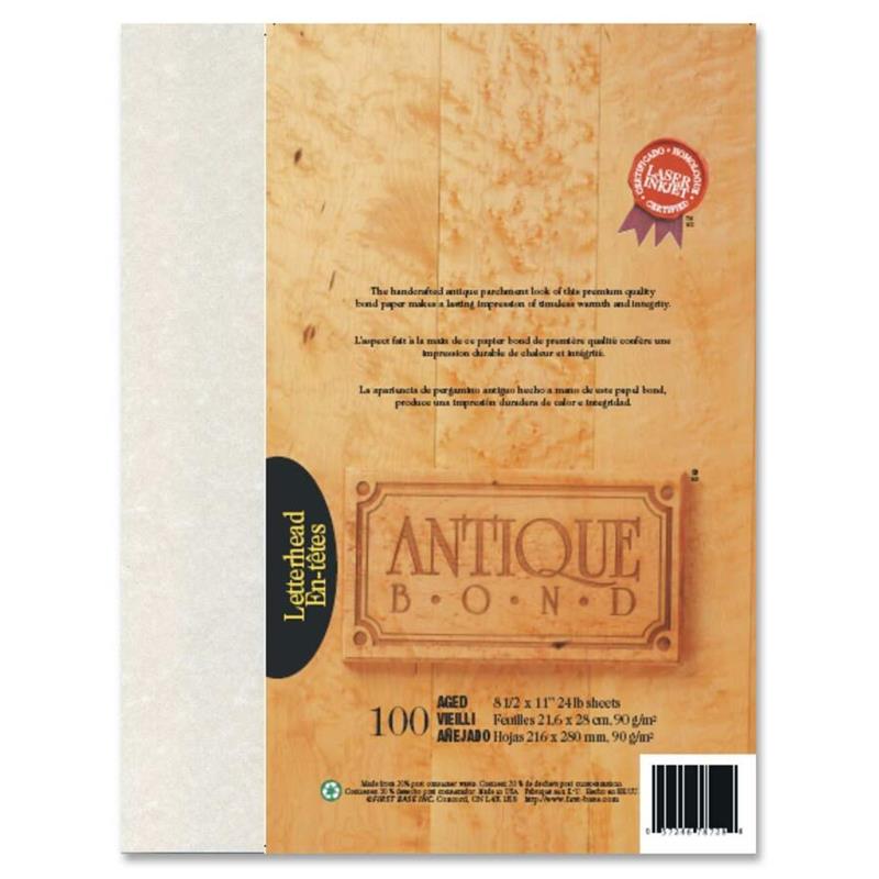 Image ST-JAMES ANTIQ.  AGED. BOND PAPER 8.5'' (100)