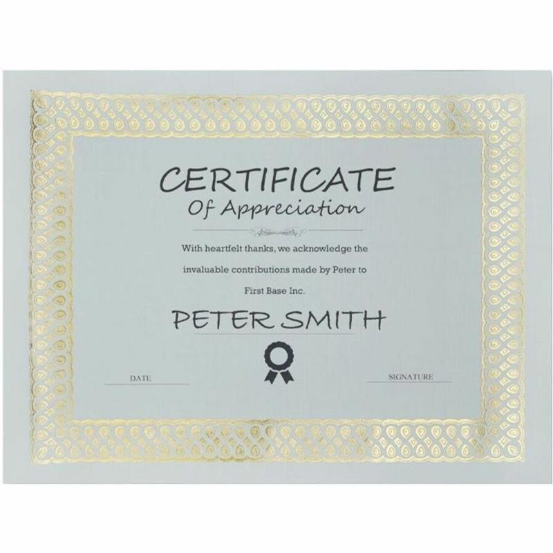 Image ST-JAMES IVORY/LINEN CERTIF.8.5" X 11'' (100)